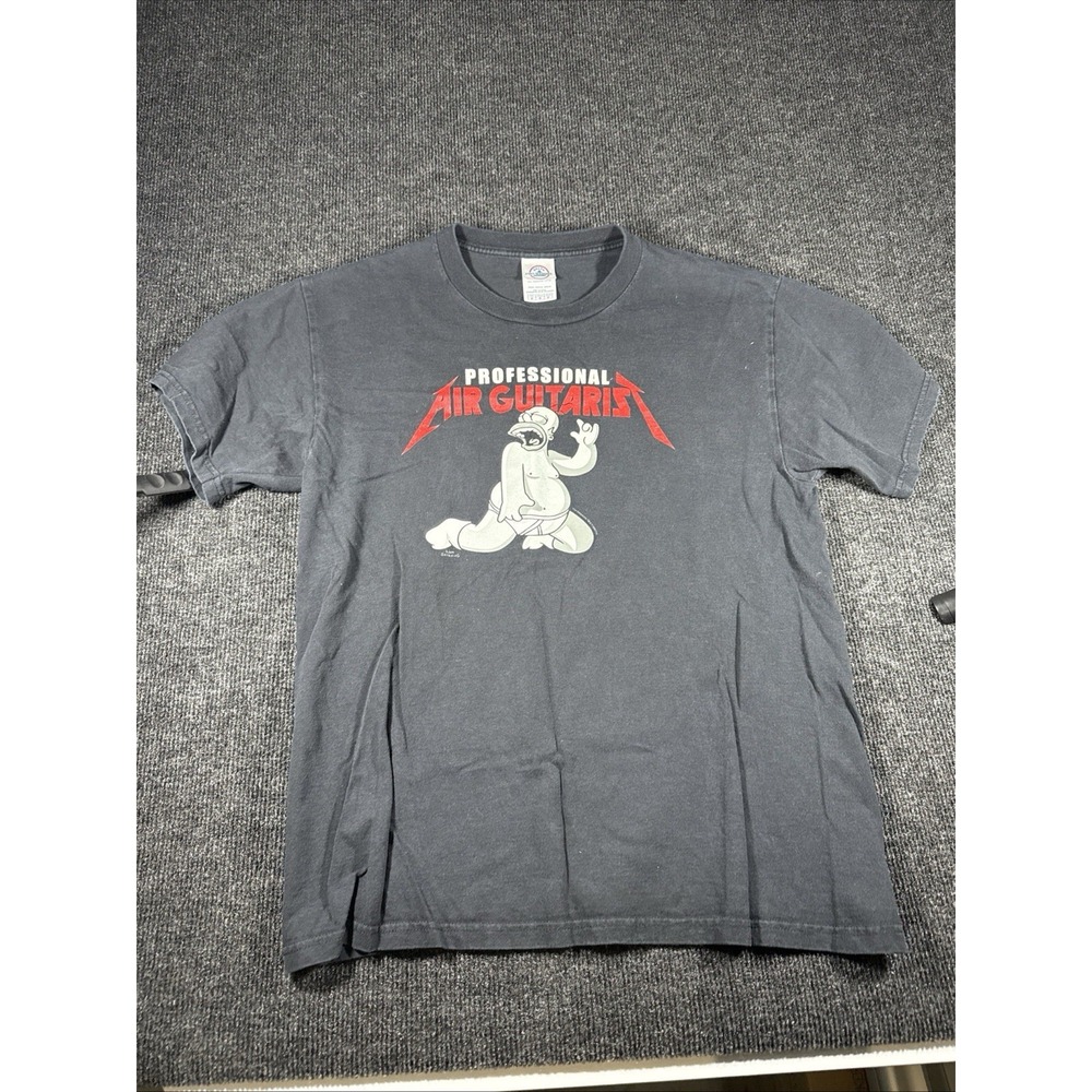 Vintage The Simpsons Homer Professional Air Guitarist Metallica Size Medium
